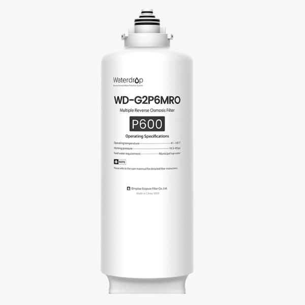Waterdrop WD-G2P6MRO P600 reverse osmosis filter cartridge, centered front label