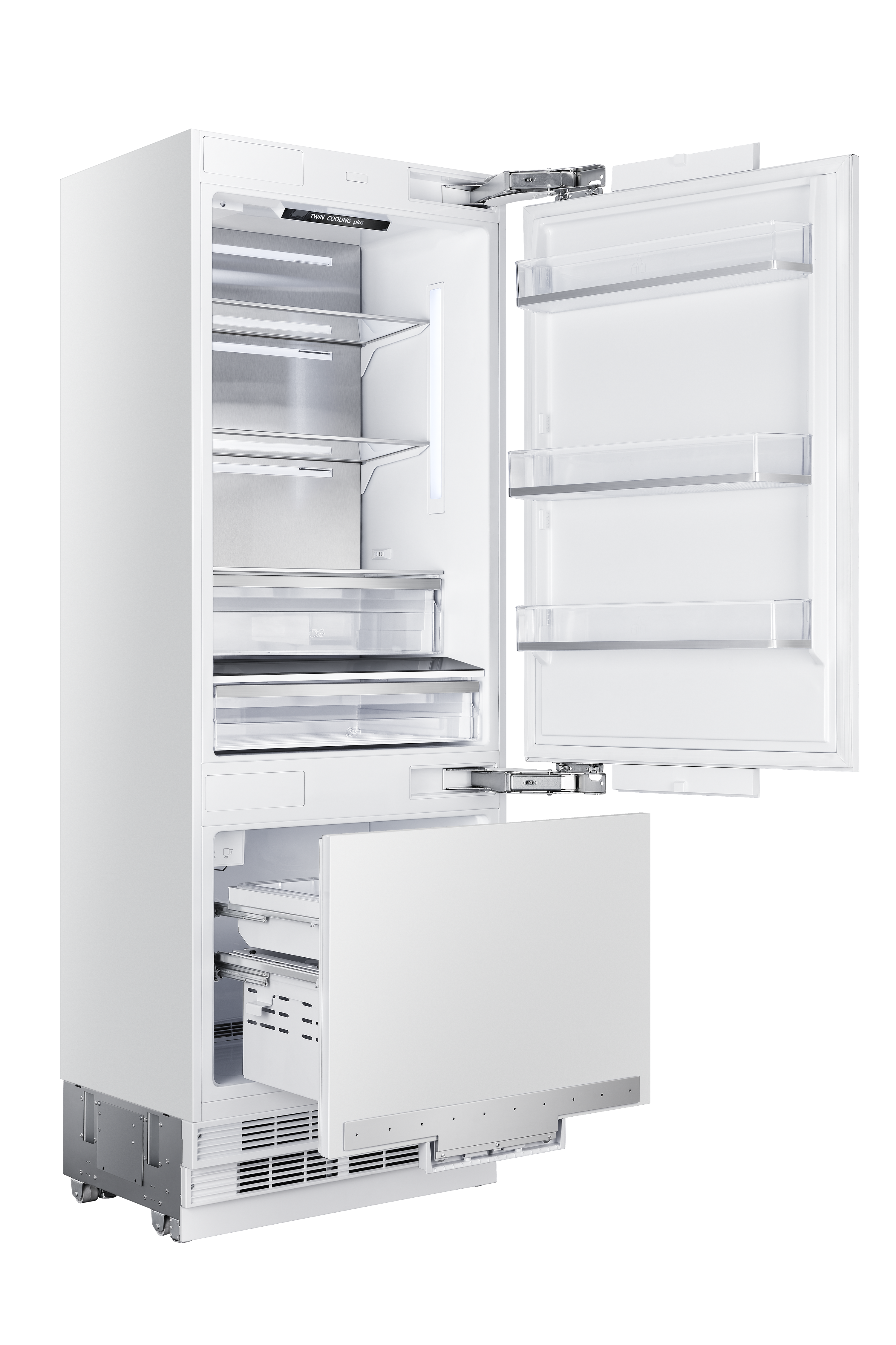 Induction Hardware 30-Inch Built-In Refrigerator and Freezer, Ice-Maker and Water Dispenser - Panel Ready (RF-30-PR)