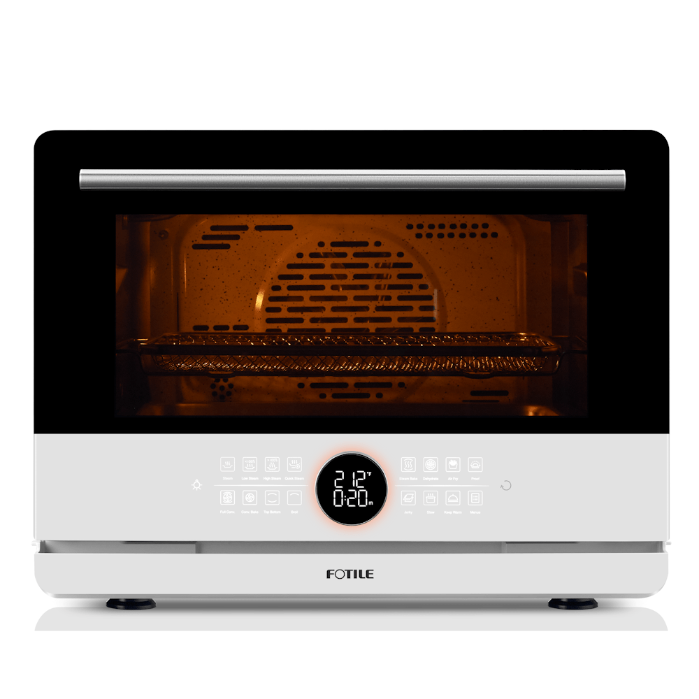 Fotile ChefCubii Countertop Combi-Steam Oven with Convection Bake, Air Fry, and Dehydrate, 1.1 Cu. Ft. Capacity with 50 Preset Menus in White (HYZK32-E3)