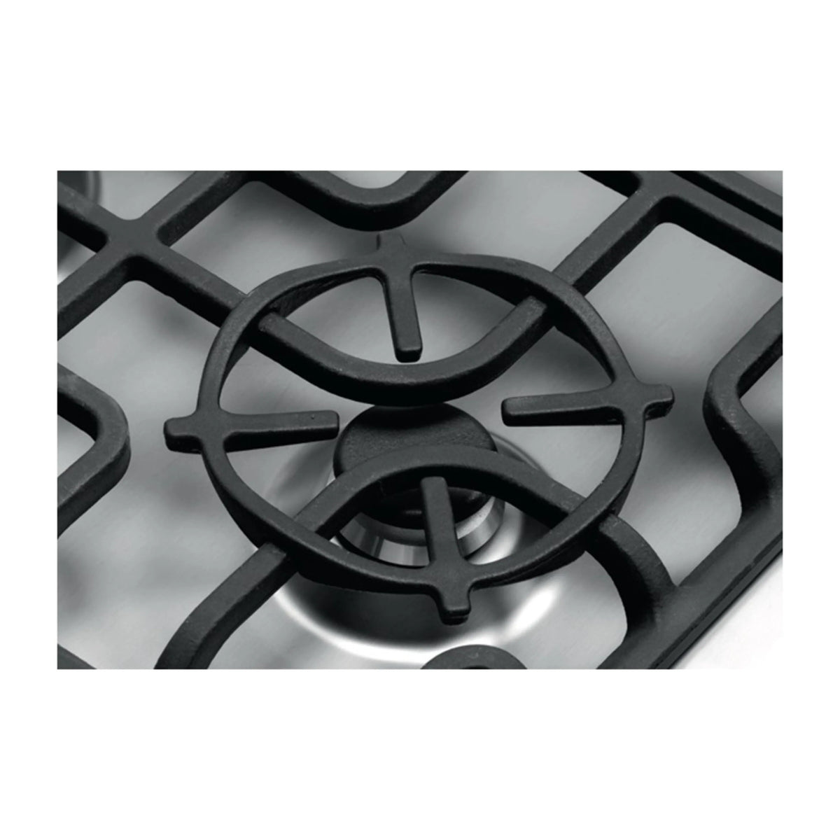 Heavy-duty cast iron pot reducer with circular ring grate and three prongs