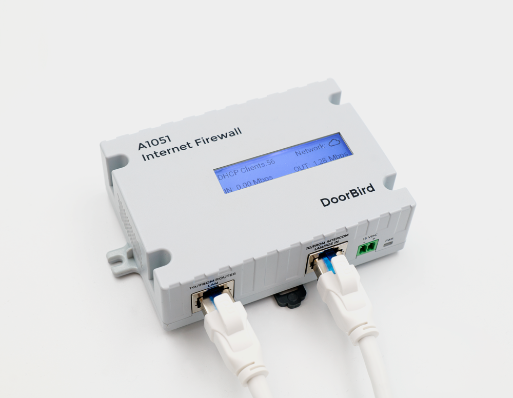 DoorBird A1051 Internet Firewall box with status display and network ports