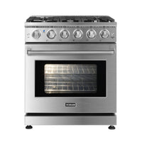 ROBAM 30-Inch Gas Range with 5 Burners & 4.8 Cu. Ft. Oven in Stainless Steel (ROBAM 7GG11)