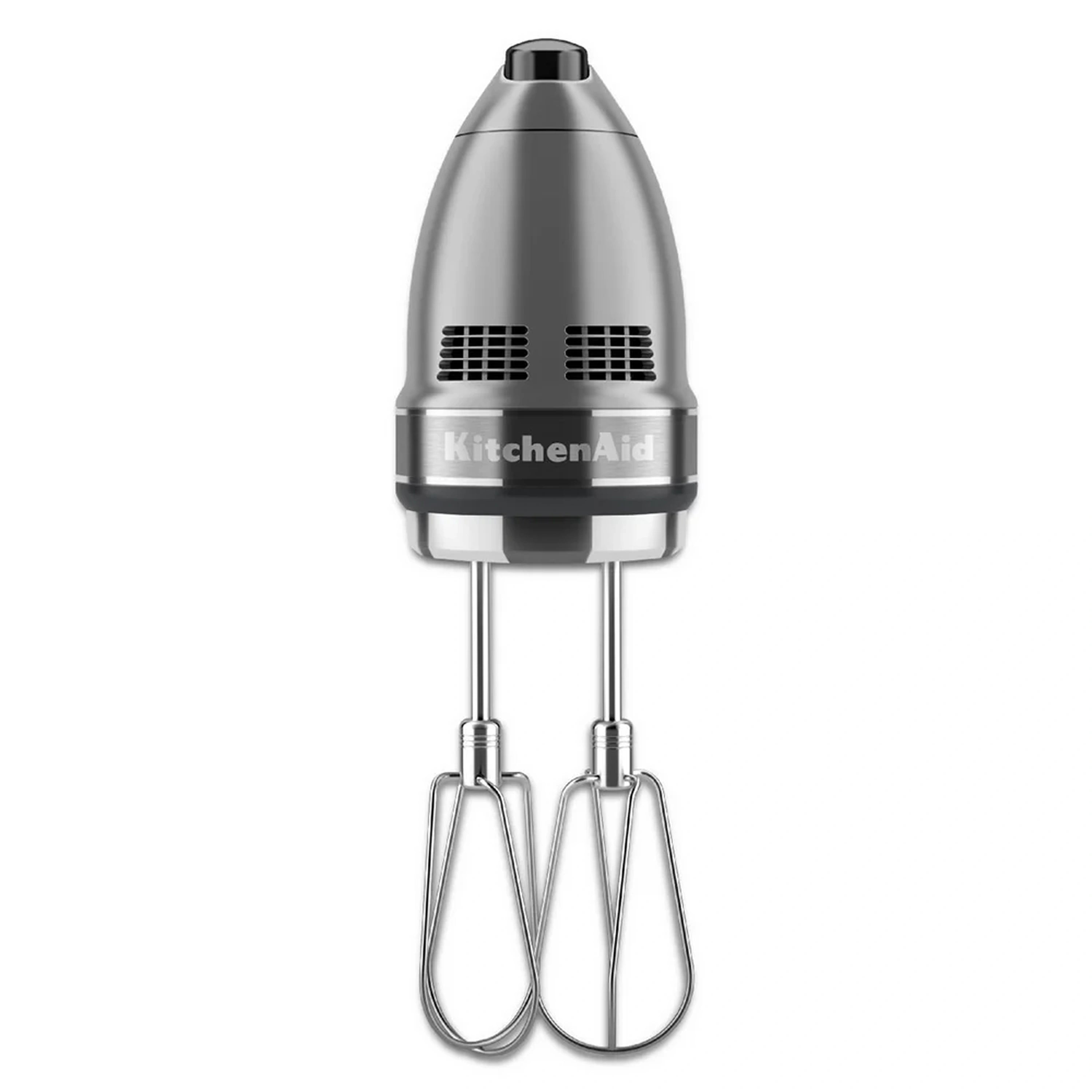 Stainless hand mixer head with two wire beaters