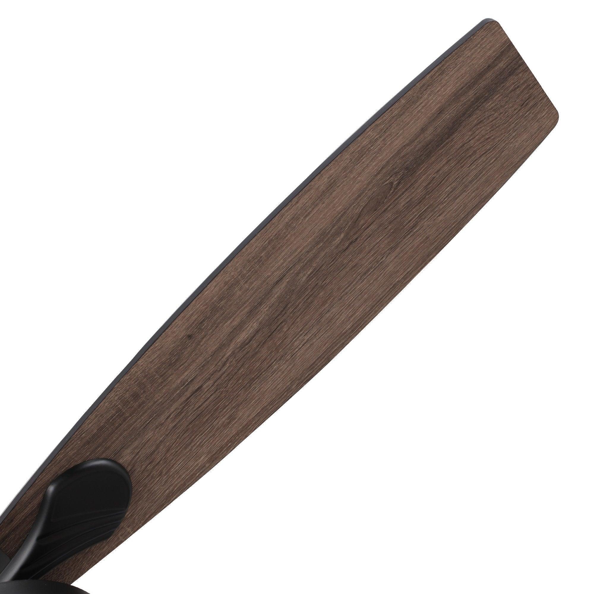 Reversible wooden ceiling fan blade in dark brown finish