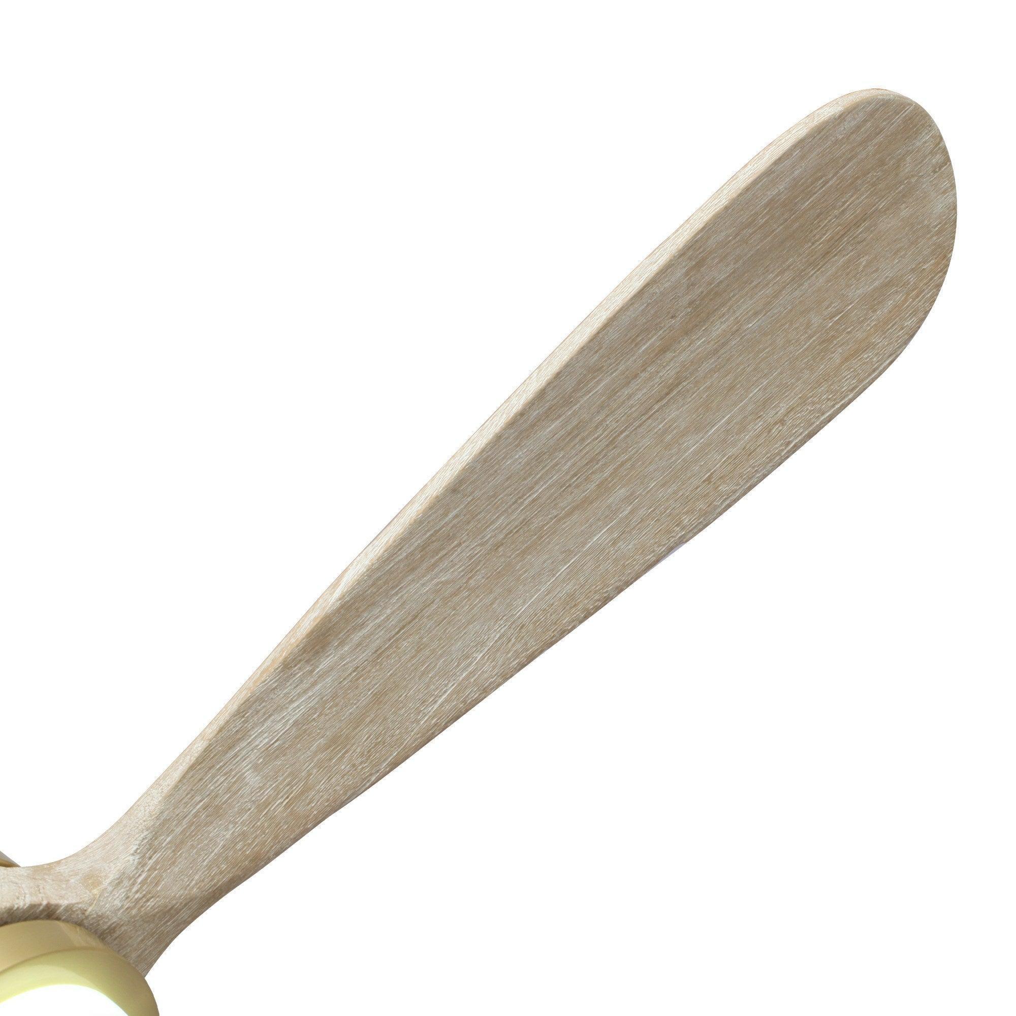 Ceiling fan wood-style blade in light golden finish