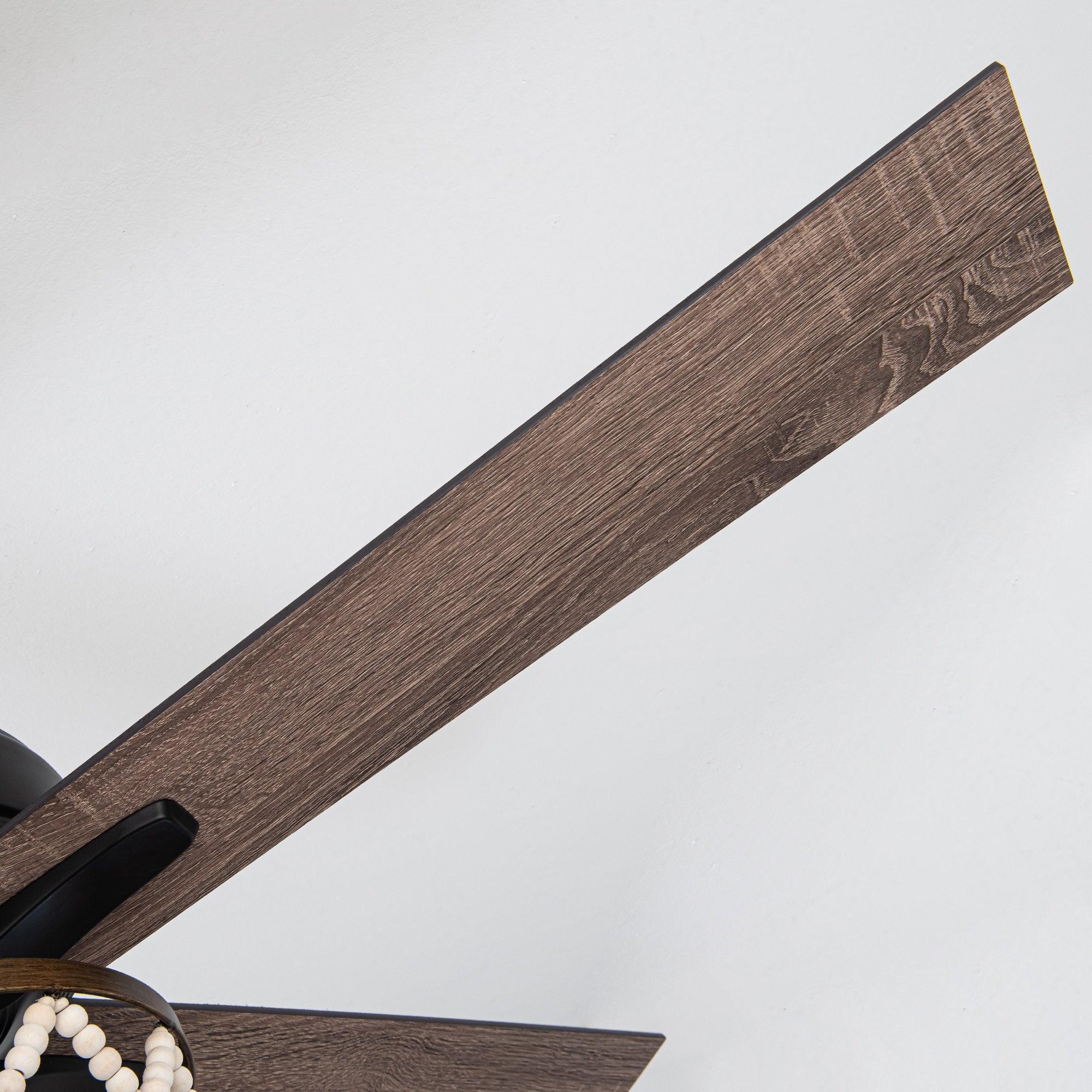 Dark wood reversible ceiling fan blades with visible grain texture