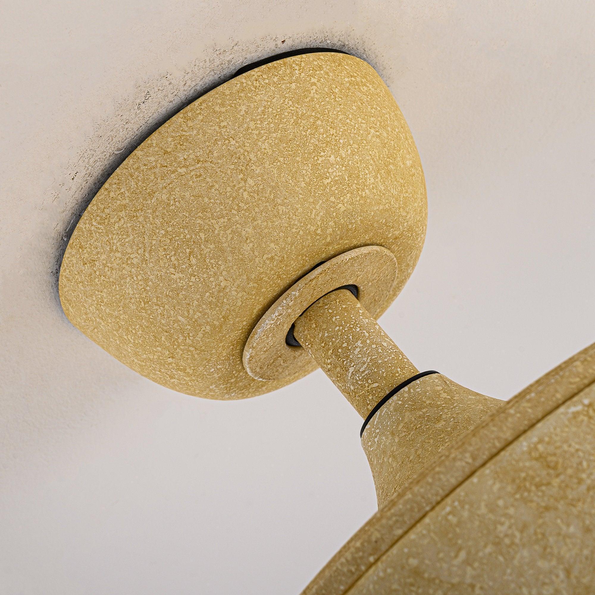 Golden ceiling fan downrod and top mount connection detail