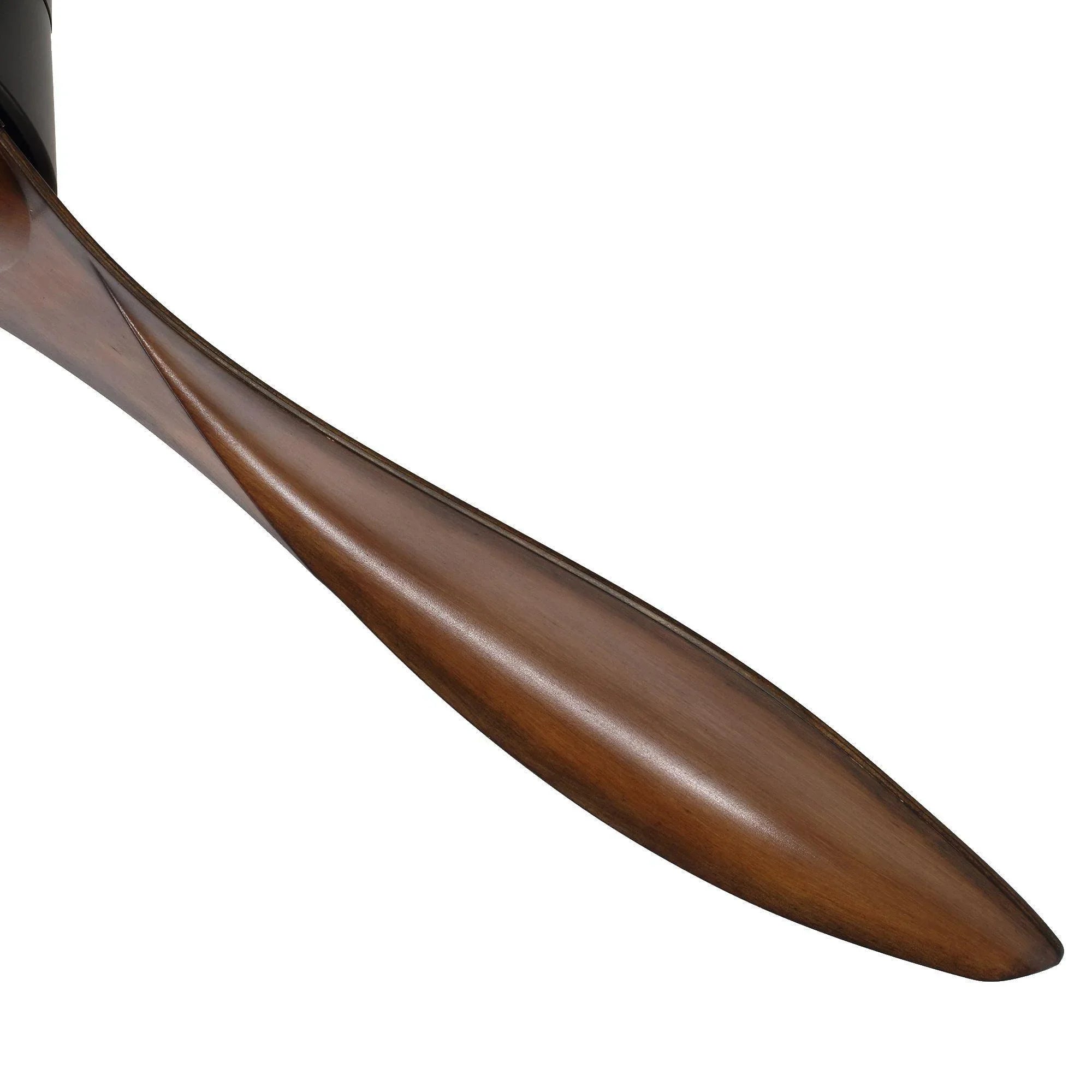 Reversible brown ceiling fan blade with smooth wood-look finish