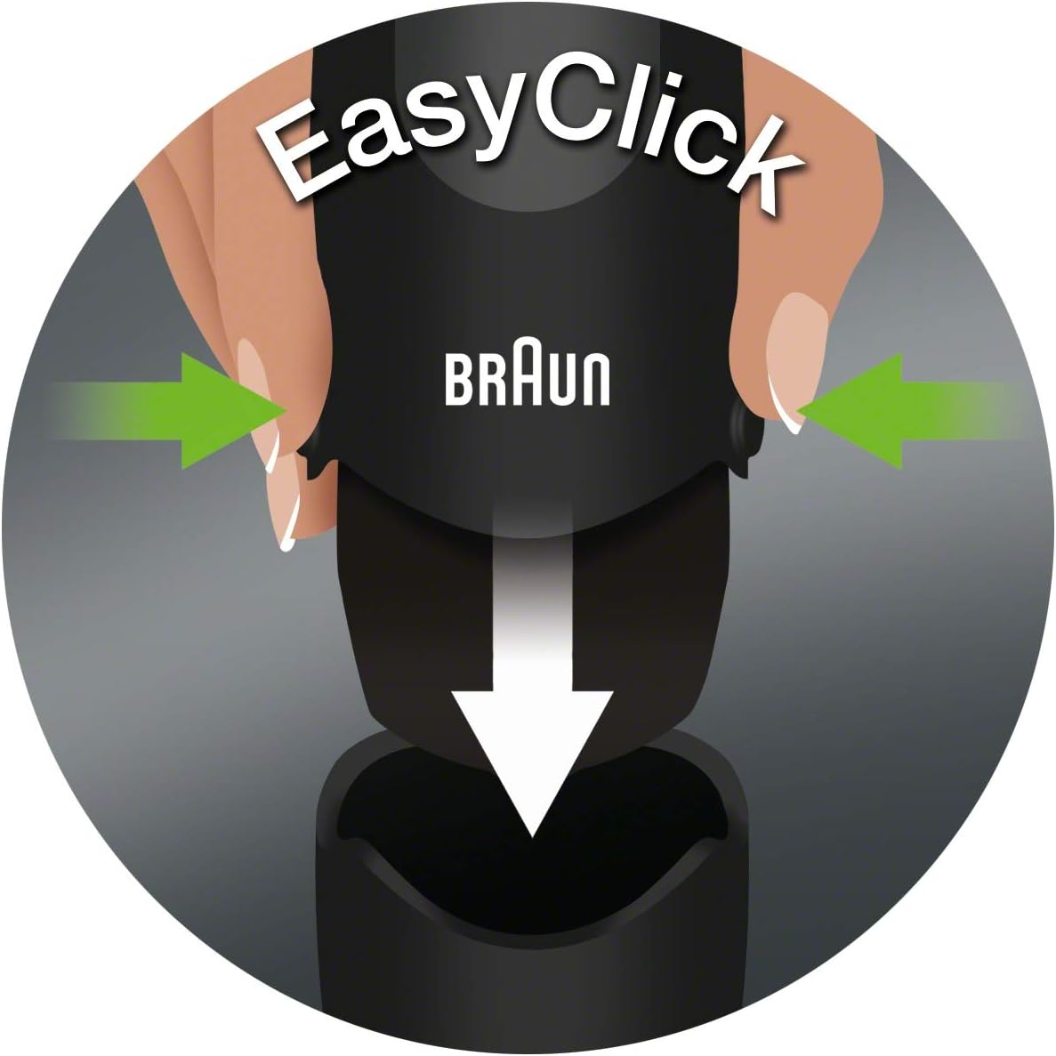 Braun hand blender motor head, black with EasyClick coupling