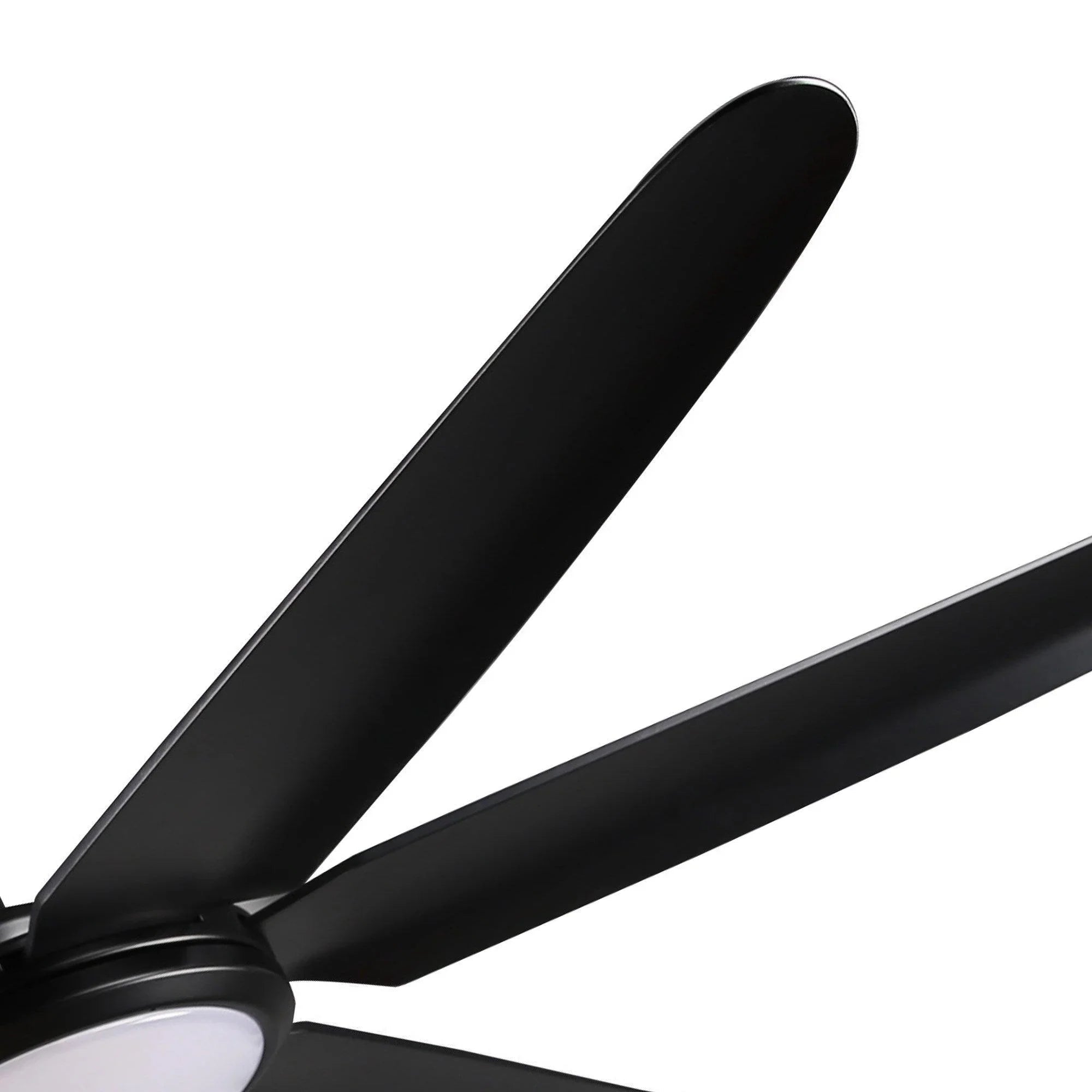 Black ceiling fan blade with smooth matte finish