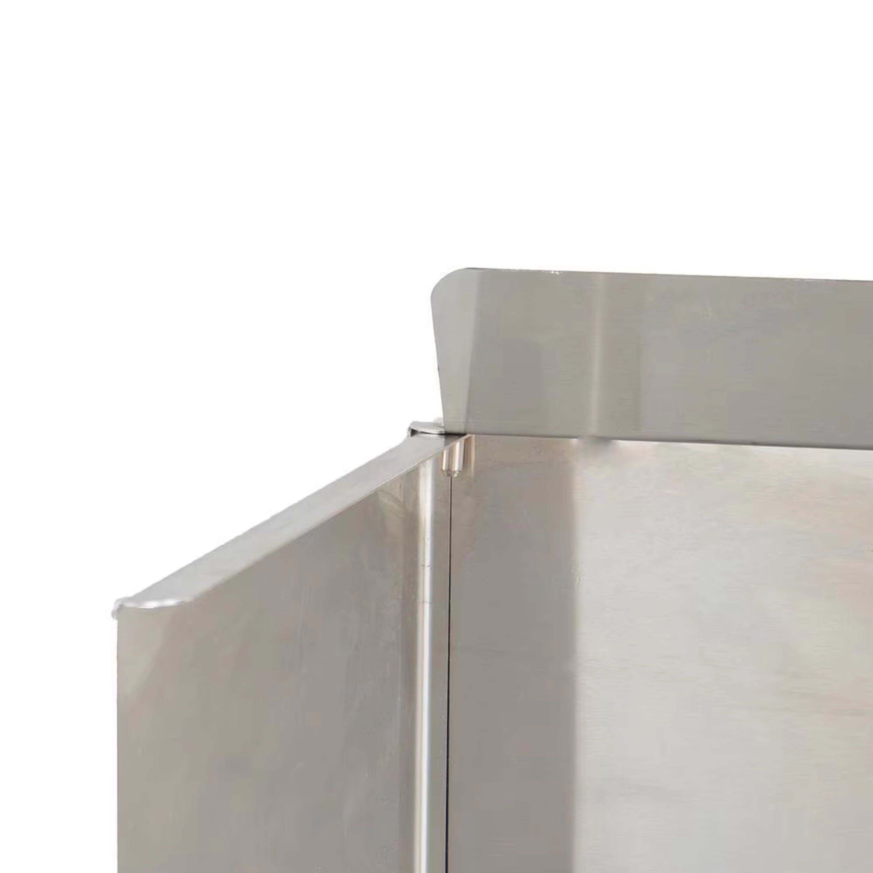 Stainless steel wind guard with raised top flap and side panel