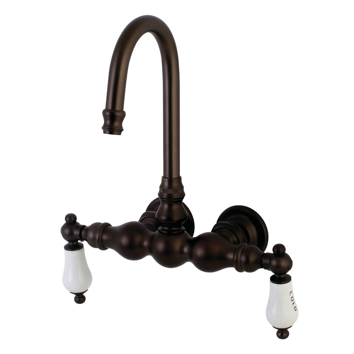 Aqua Vintage 3-3/8 Inch Wall Mount Tub Faucet in Oil Rubbed Bronze