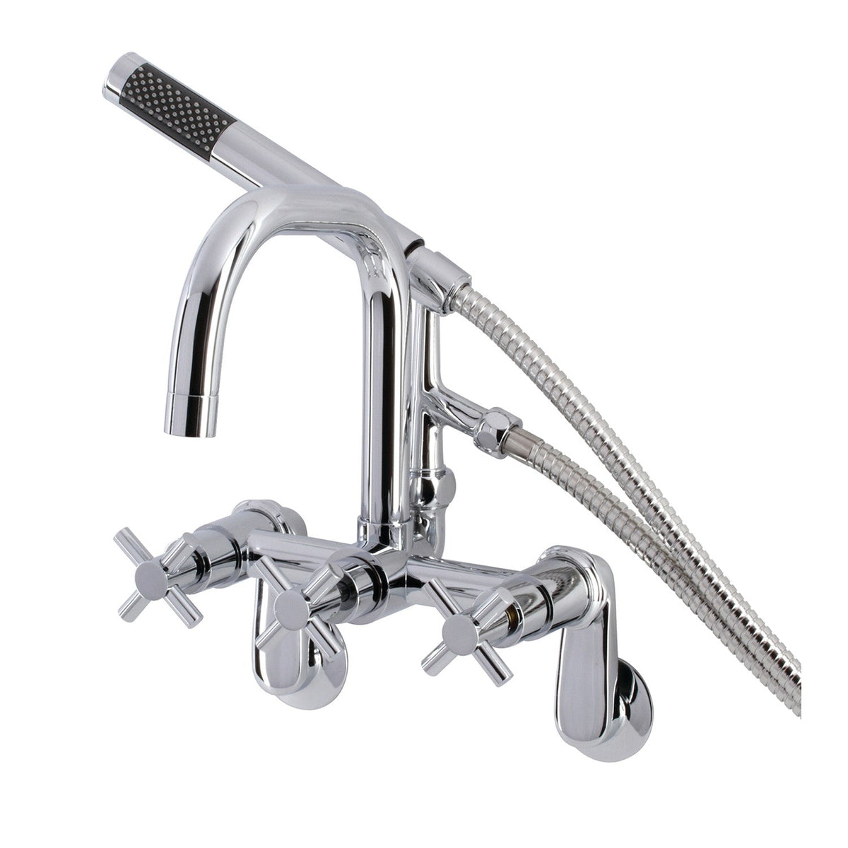 Aqua Vintage Concord Wall Mount Clawfoot Tub Faucet in Polished Chrome