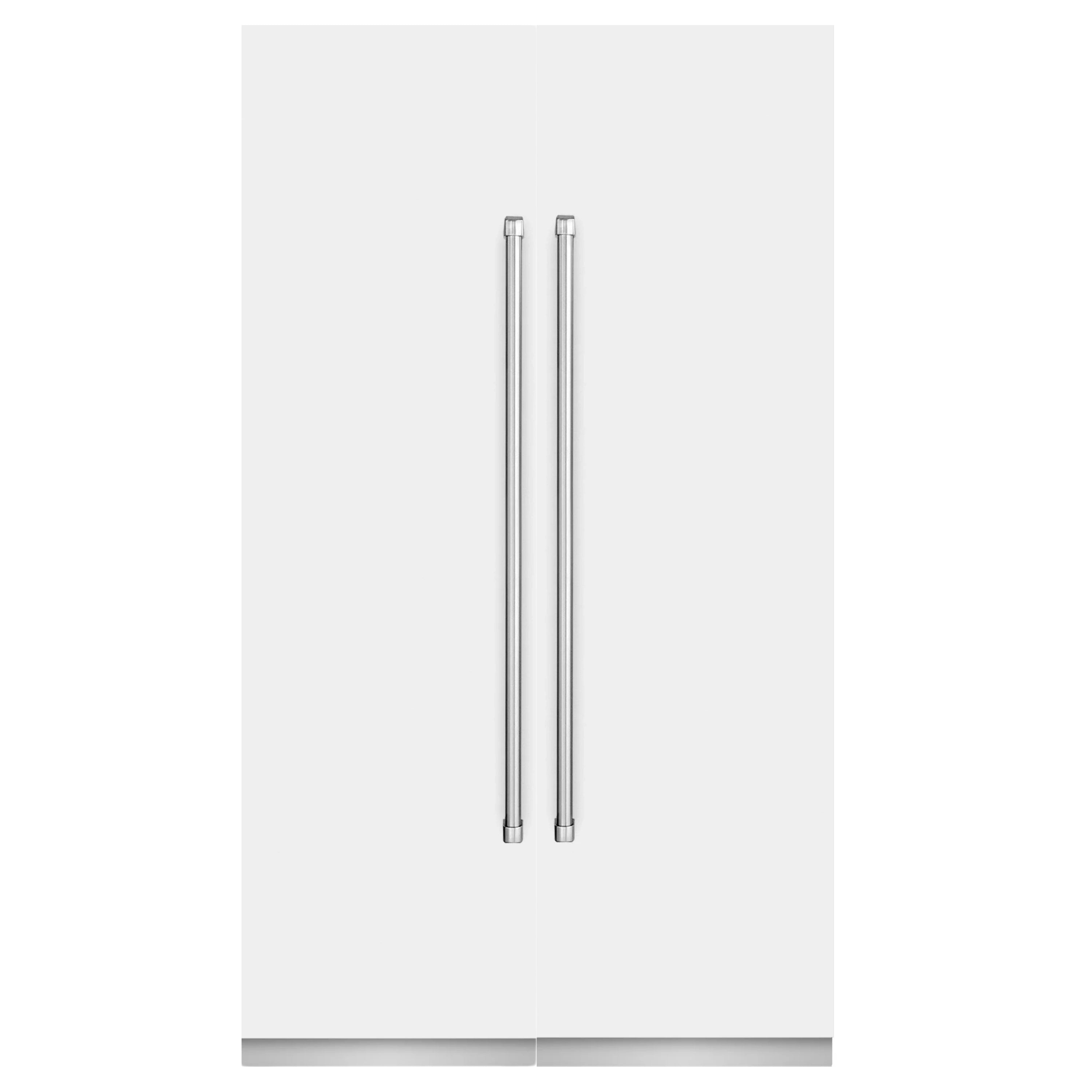 ZLINE refrigerator/freezer matching stainless vertical handles pair.