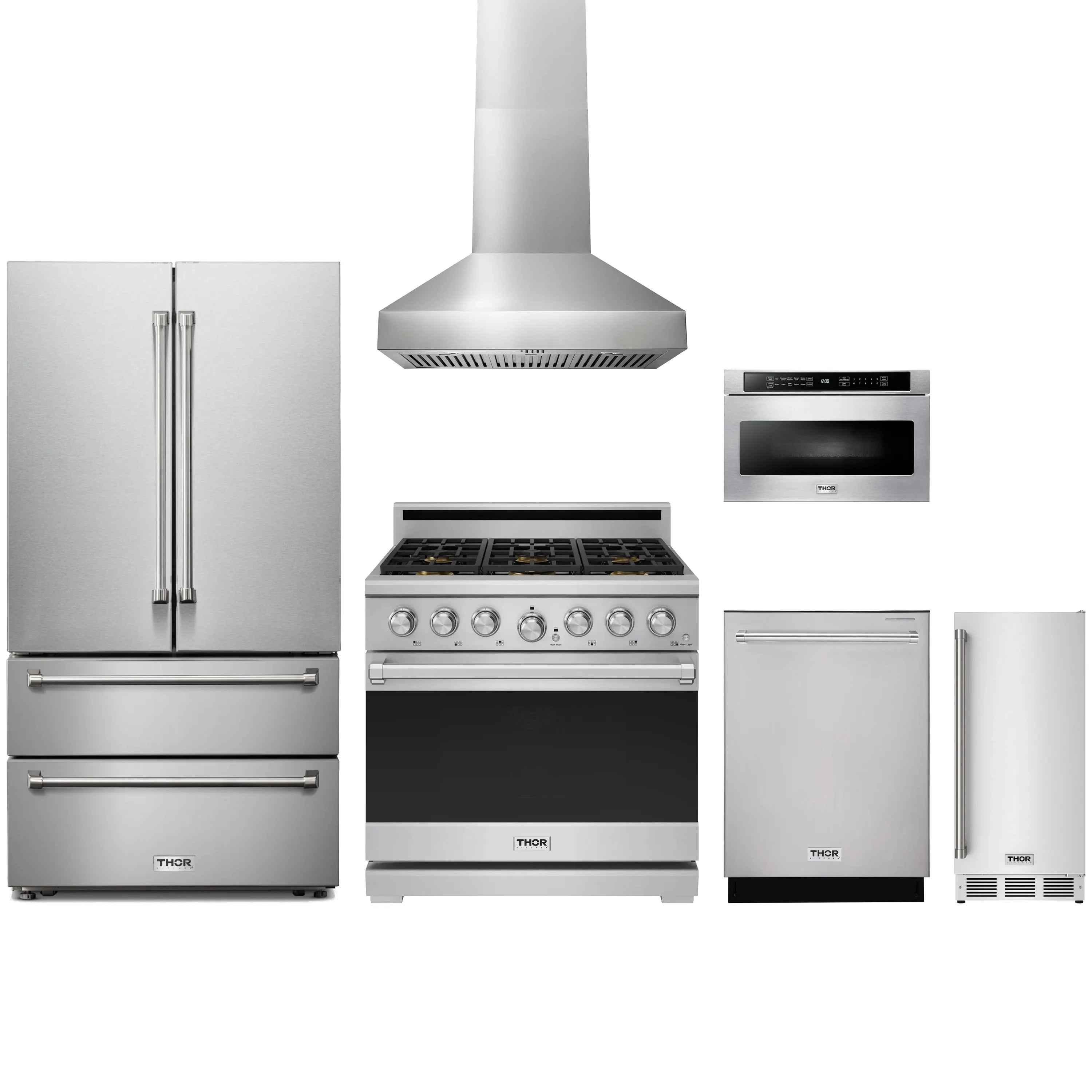 Stainless steel propane gas range with front control knobs and burner grates