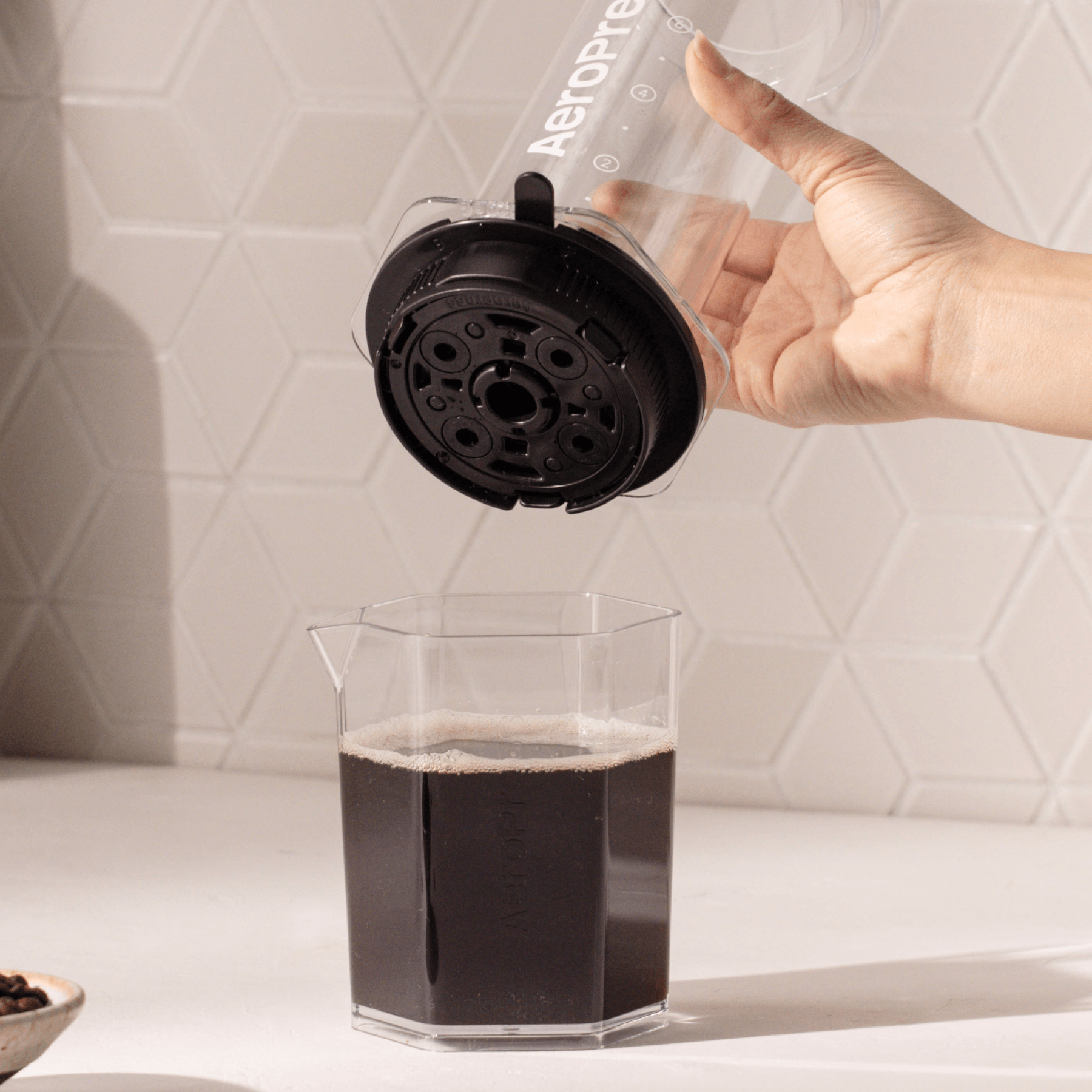 AeroPress Clear XL Coffee Press and XL Variable Flow Control Cap Bundle, 3-in-1 Brewing (XL90XLVFC1)
