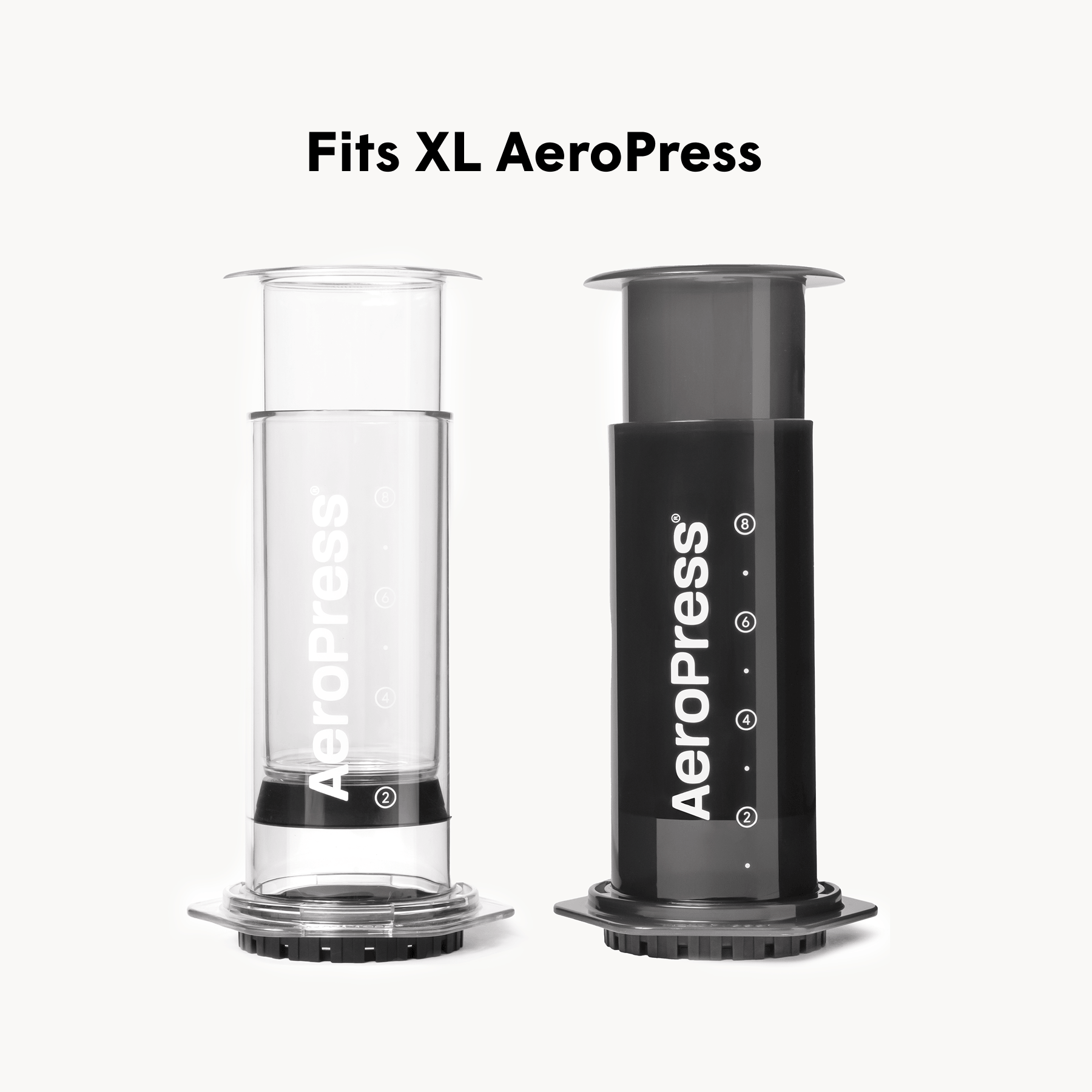 AeroPress Clear XL Coffee Press and XL Variable Flow Control Cap Bundle, 3-in-1 Brewing (XL90XLVFC1)