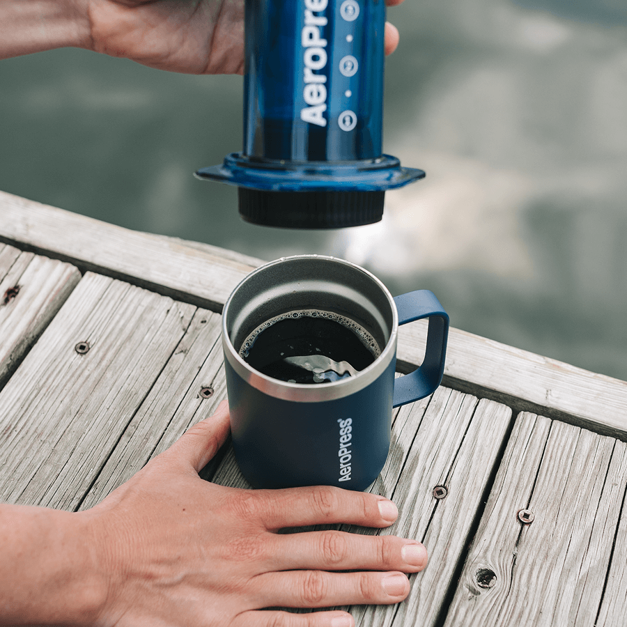 AeroPress Coffee Maker & Stainless Steel Filter Traveler's Bundle, 3-in-1 Brewing, Clear & Colors