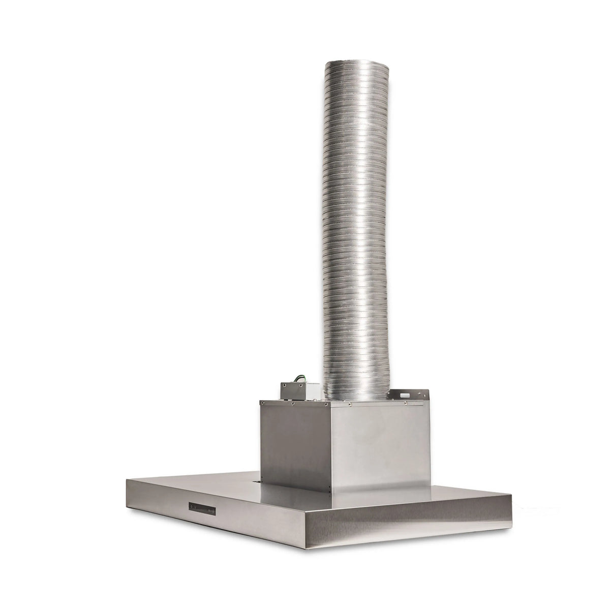 Stainless steel T-shaped recirculating range hood duct kit with vent stack