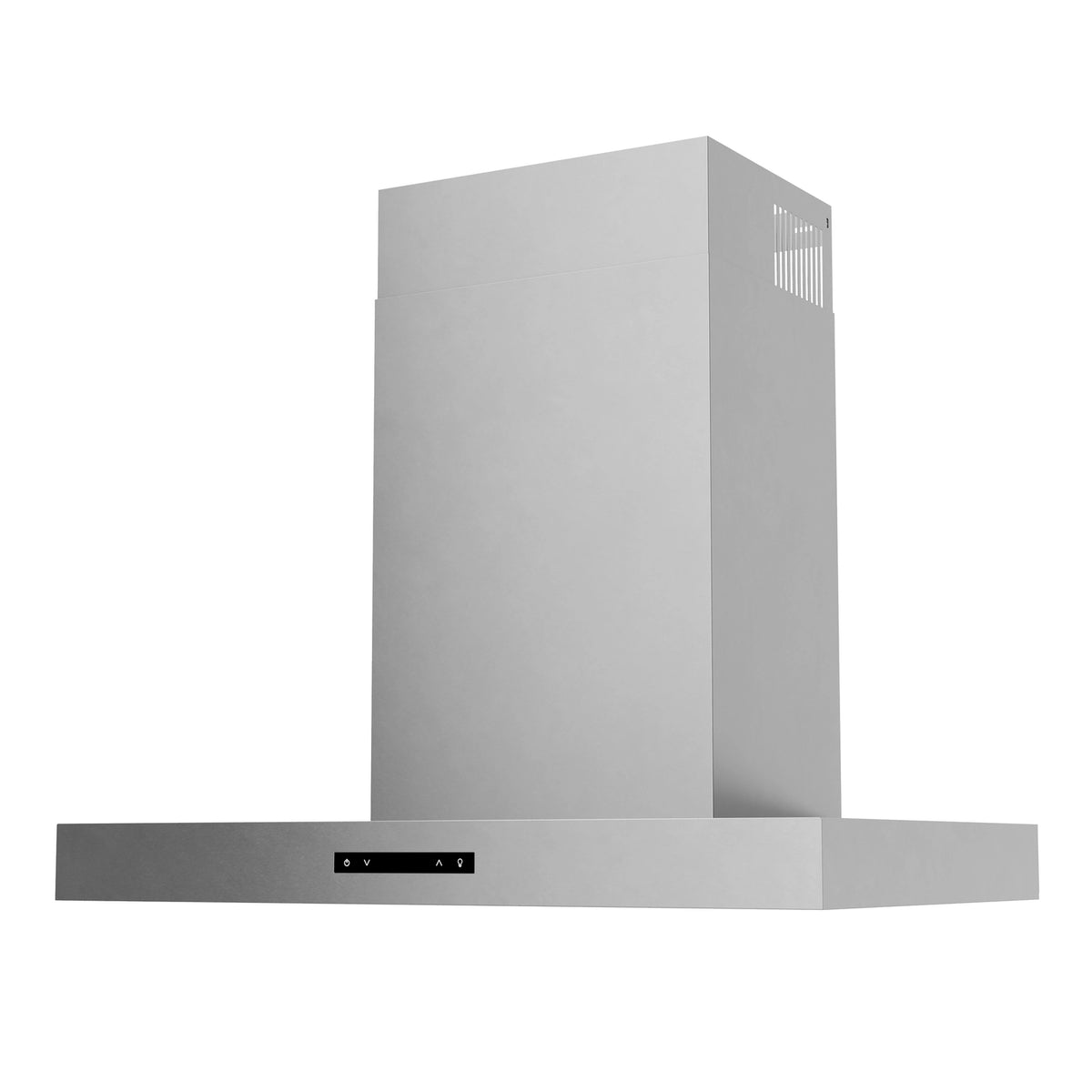 Stainless steel chimney wall range hood with LED control panel on the front
