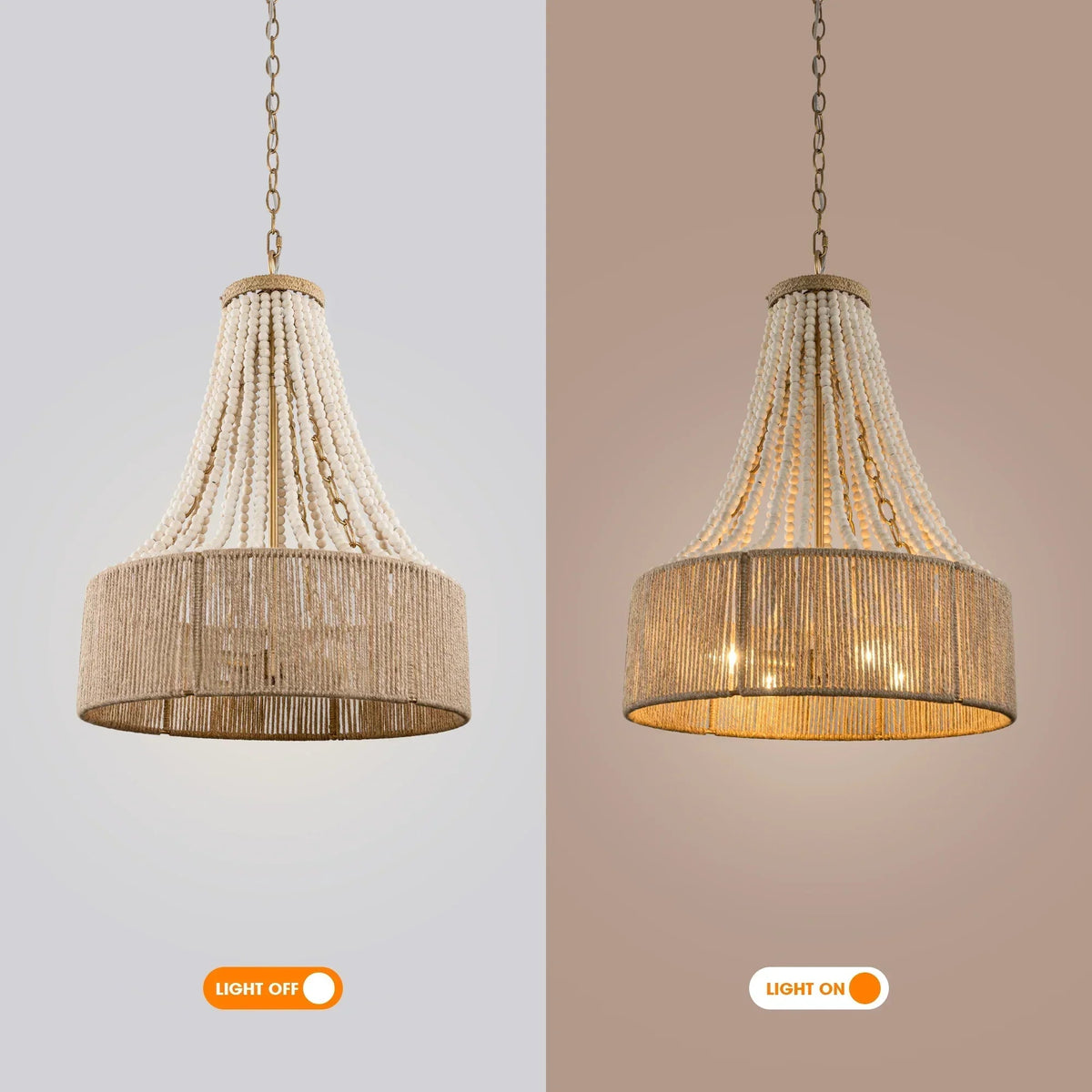 Parrot Uncle 4-Light Golden Farmhouse Dry Rated Chandelier (BBW9738-4)