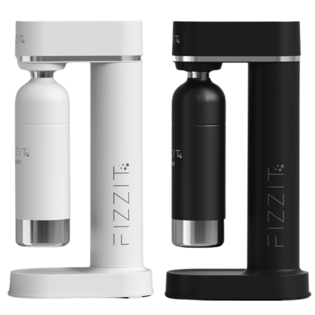 Fizzit Spärklï Sparkling Water Maker Fizz & Flavor Bundle with 60L CO2 Cylinder and 12-Pack CraftMix Drink Mixes