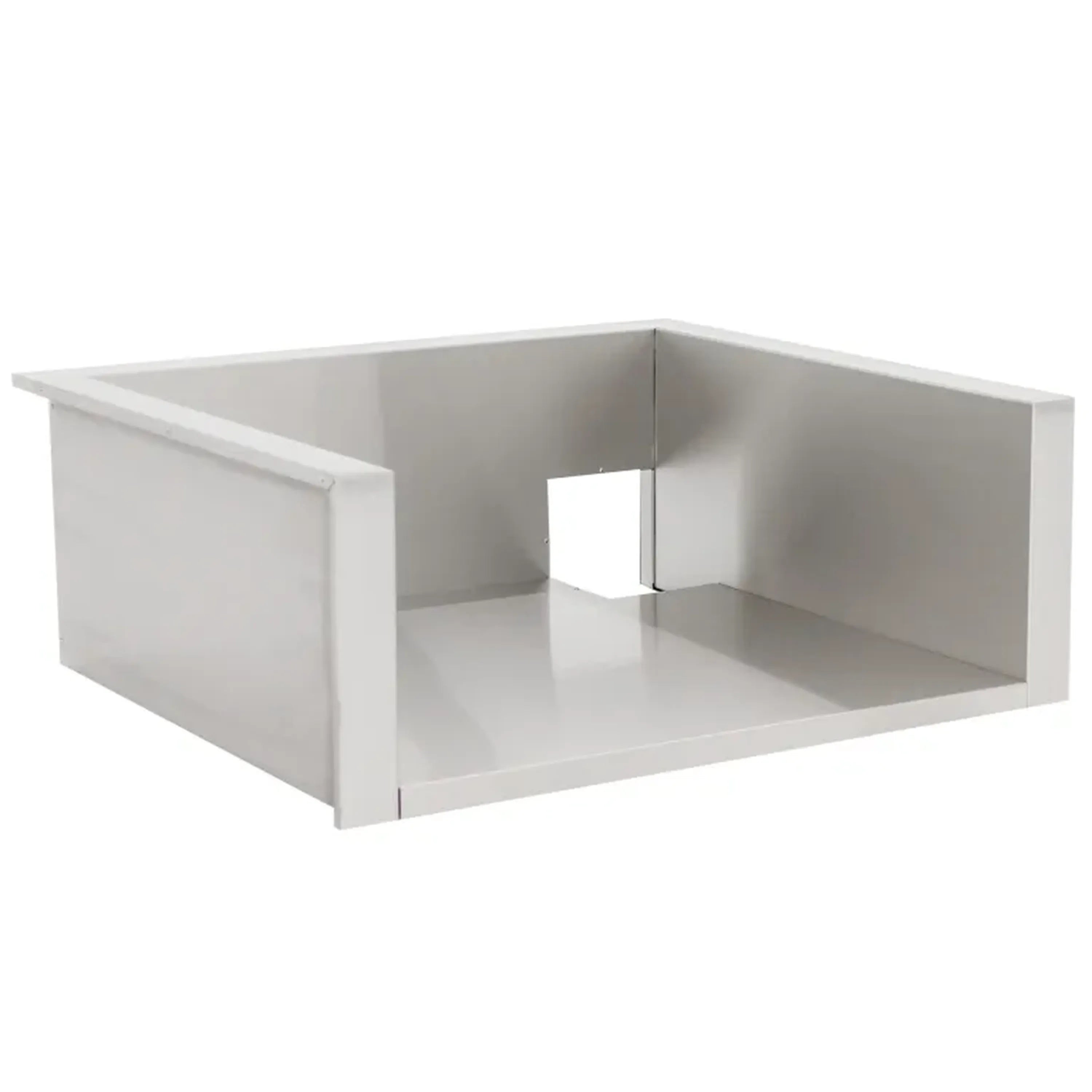 White insulated grill jacket liner with open top and raised sides