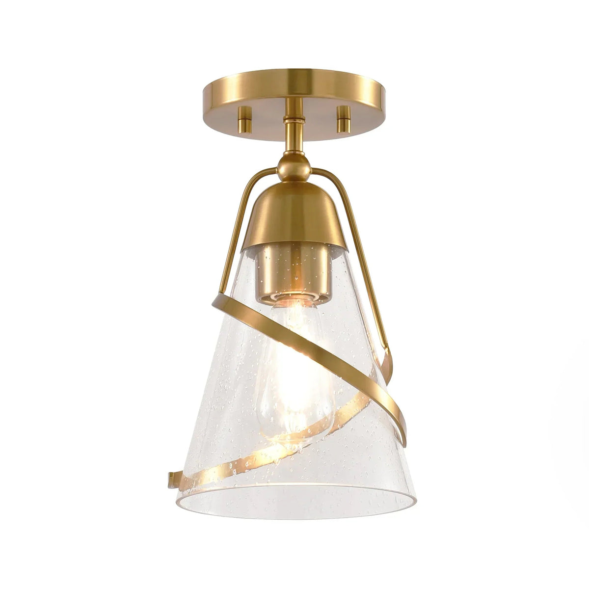 Parrot Uncle 7-Inch Walker 1-Light Semi-Flush Mount Ceiling Light (C3007)