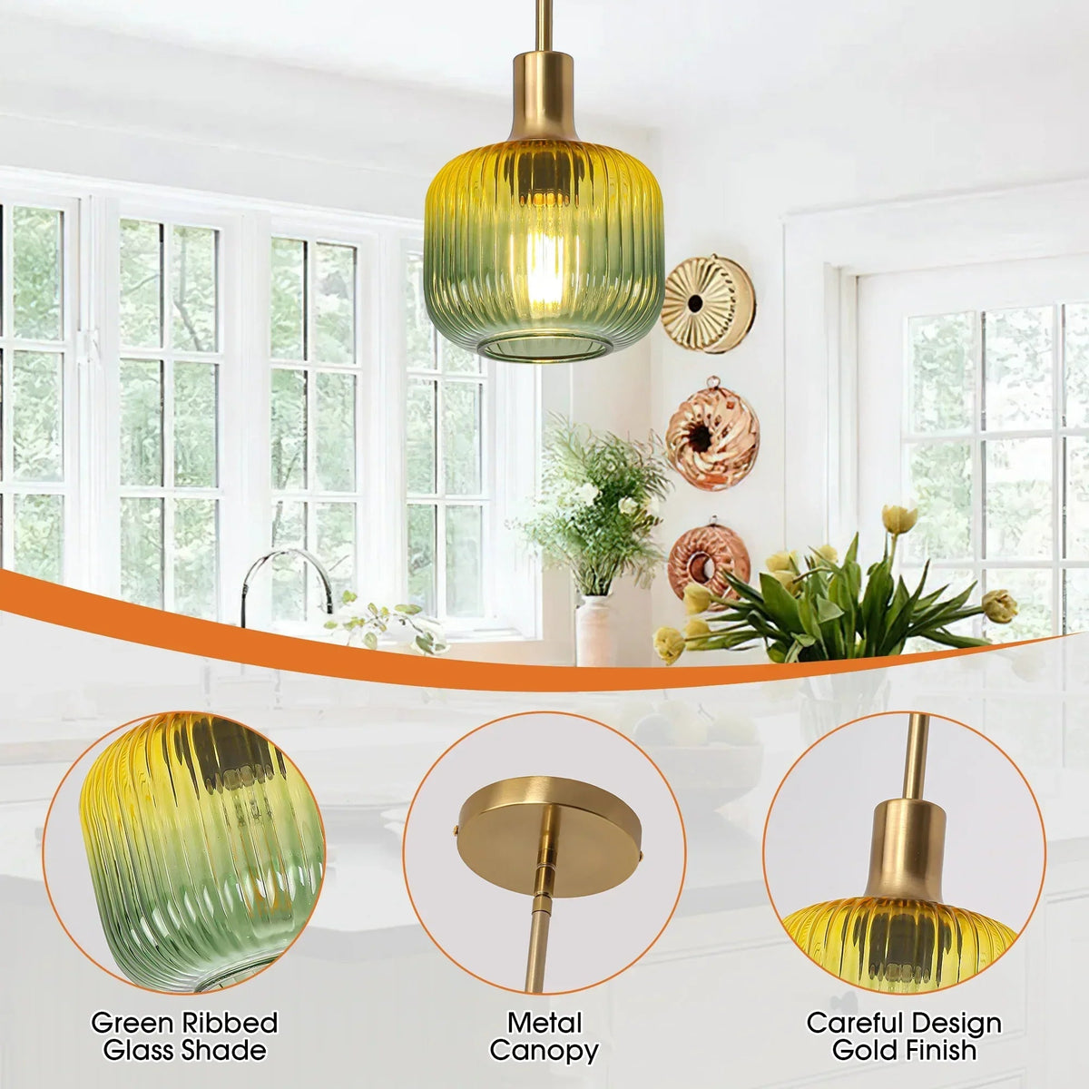 Parrot Uncle 6-Inch Felix 1-Light Island Pendant Light (C3012L)