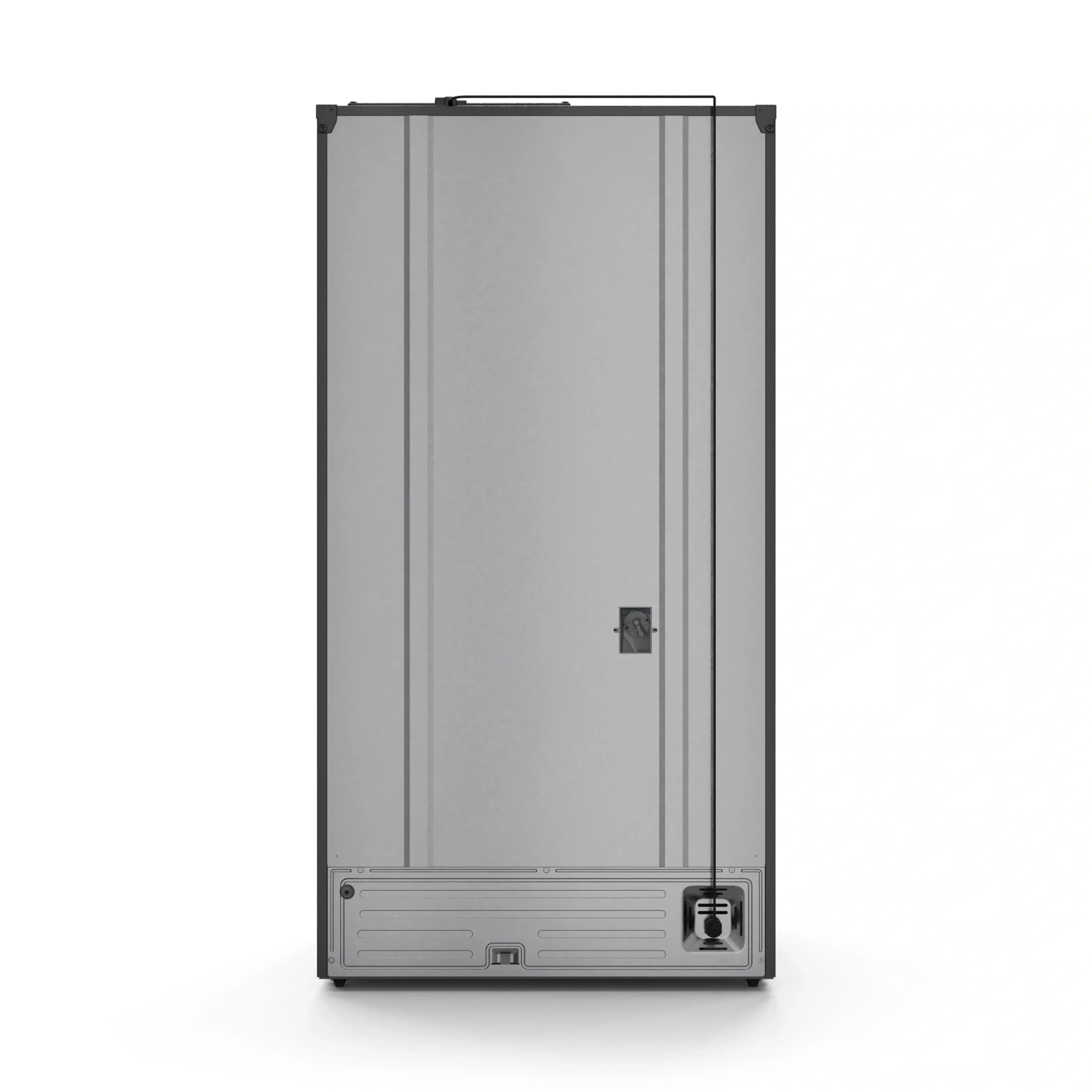 Black dishwasher door with stainless base and control panel