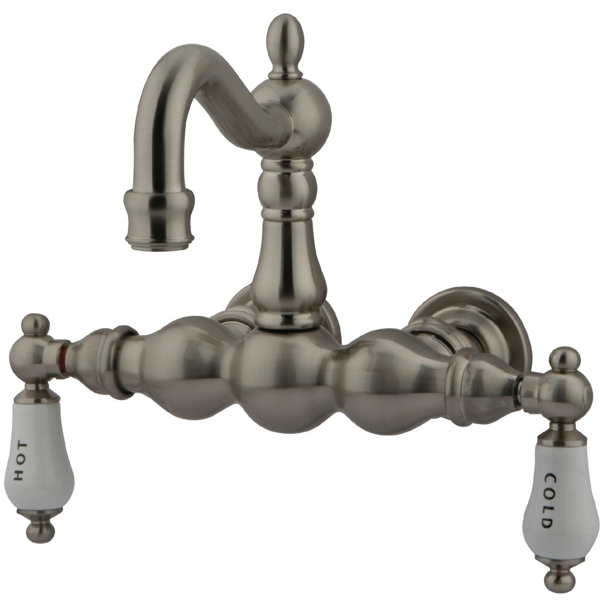 Vintage 3-3/8-Inch Wall Mount Tub Faucet in Brushed Nickel