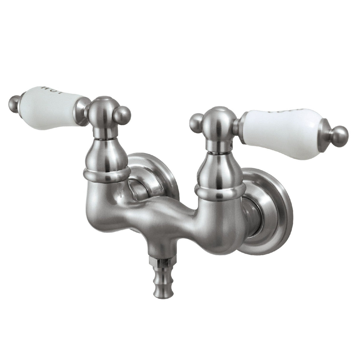 Vintage 3-3/8-Inch Wall Mount Tub Faucet in Brushed Nickel