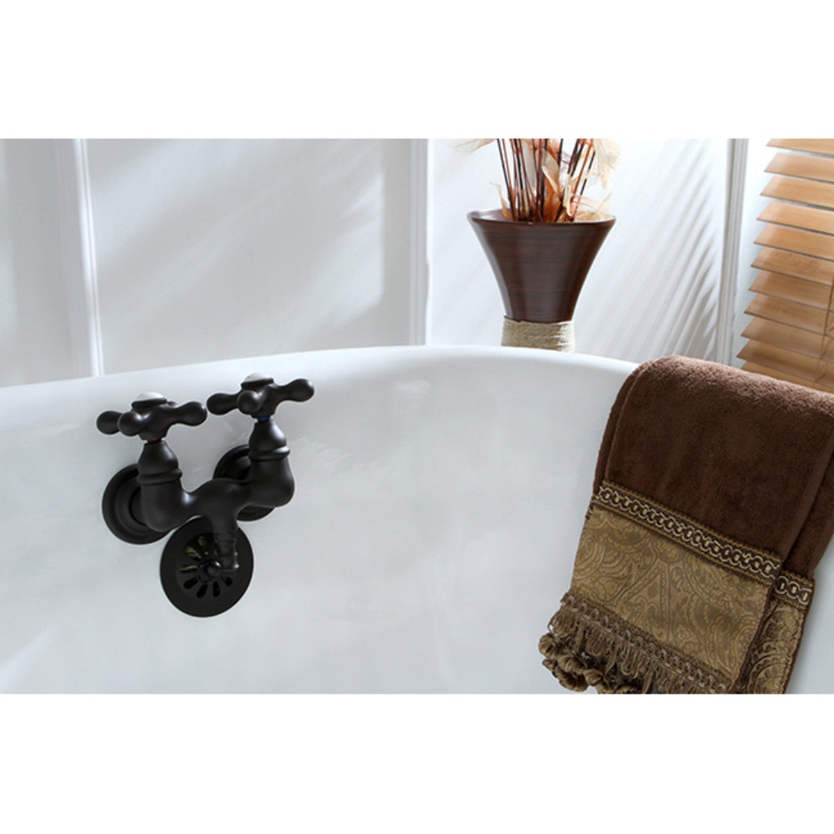 Vintage 3-3/8-Inch Wall Mount Tub Faucet in Oil Rubbed Bronze