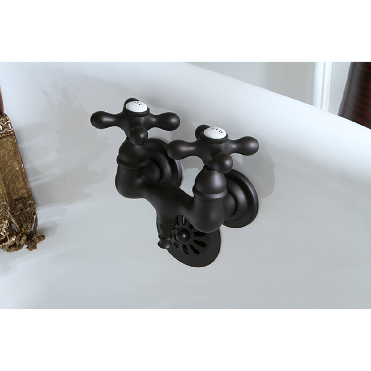 Vintage 3-3/8-Inch Wall Mount Tub Faucet in Oil Rubbed Bronze