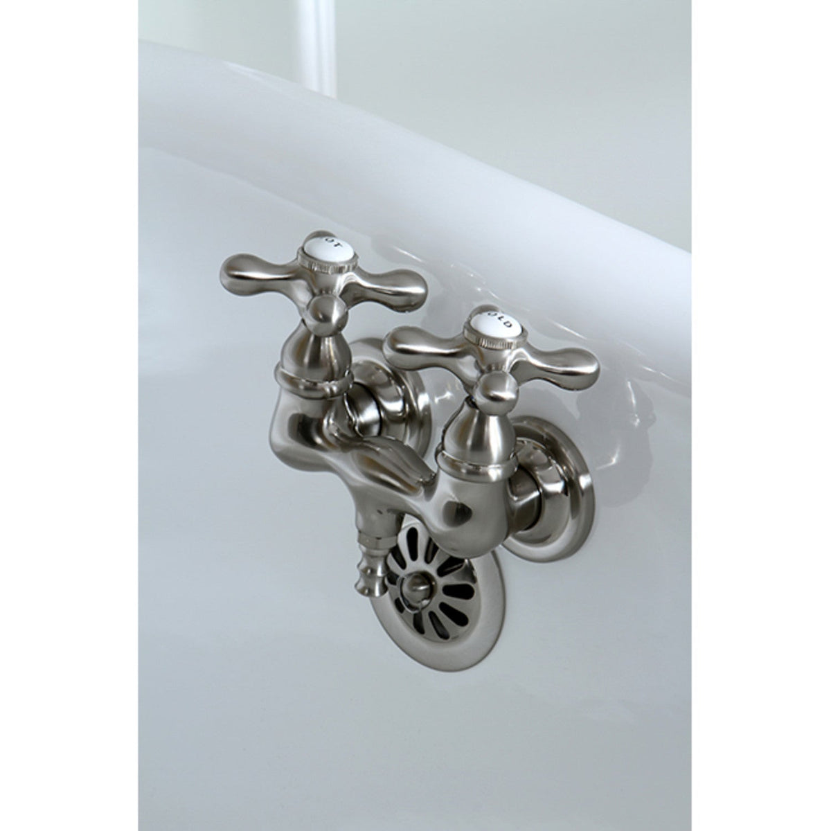 Vintage 3-3/8-Inch Wall Mount Tub Faucet in Brushed Nickel