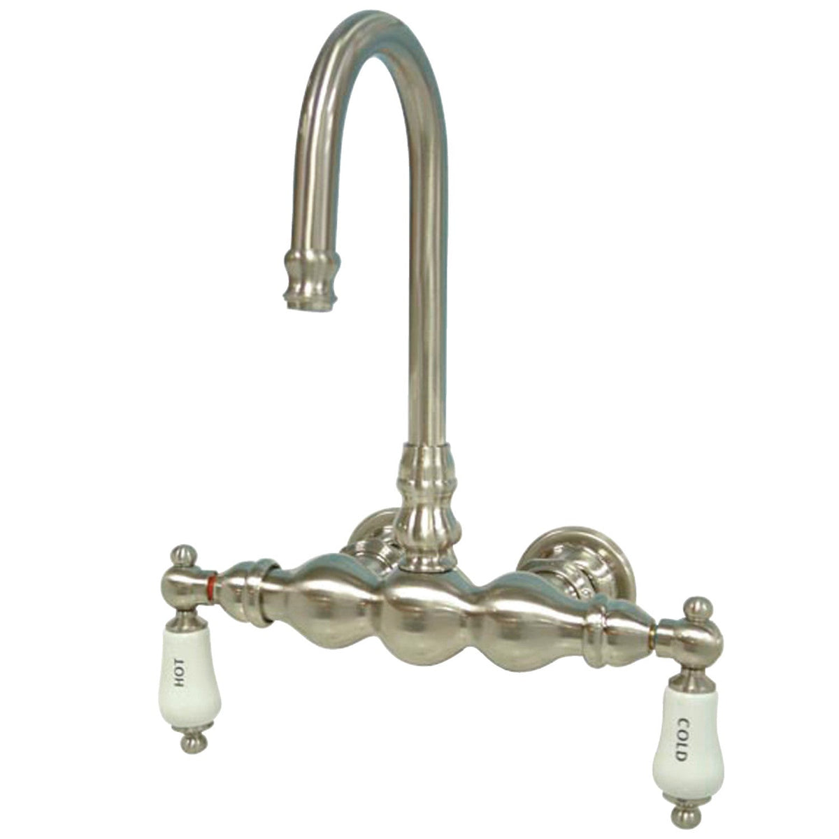 Vintage 3-3/8-Inch Wall Mount Tub Faucet in Brushed Nickel