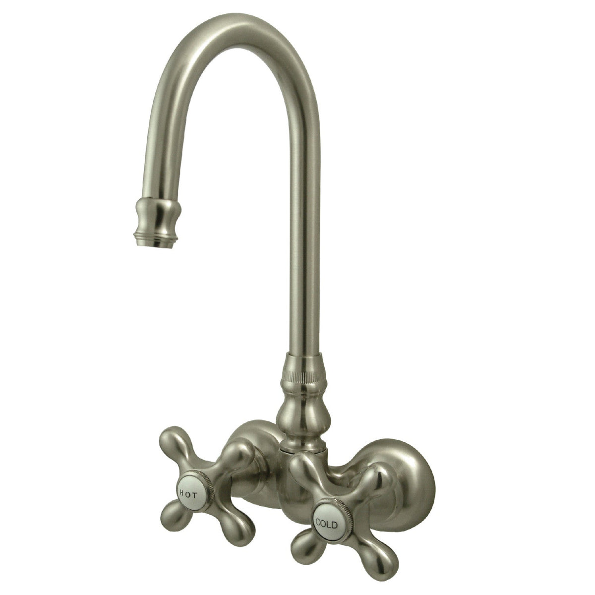 Vintage 3-3/8-Inch Wall Mount Tub Faucet in Brushed Nickel