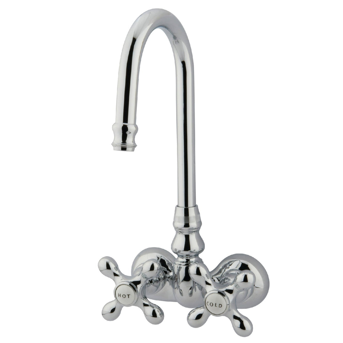 Vintage 3-3/8-Inch Wall Mount Tub Faucet in Polished Chrome