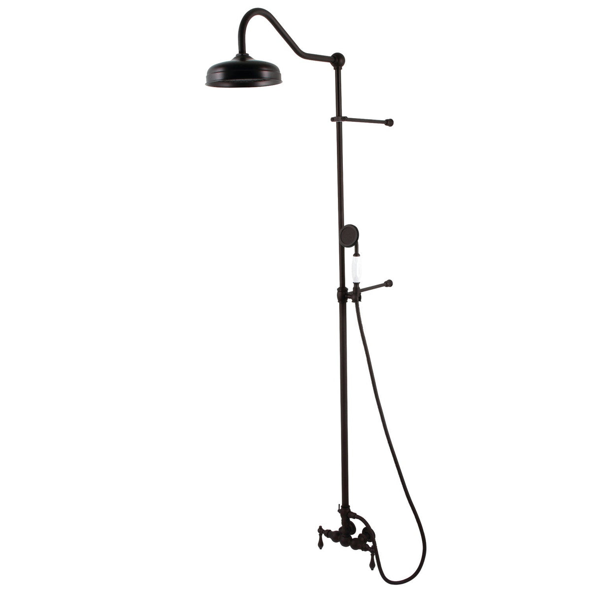 Vintage Tub Wall Mount Rain Drop Shower System with Hand Shower in Oil Rubbed Bronze