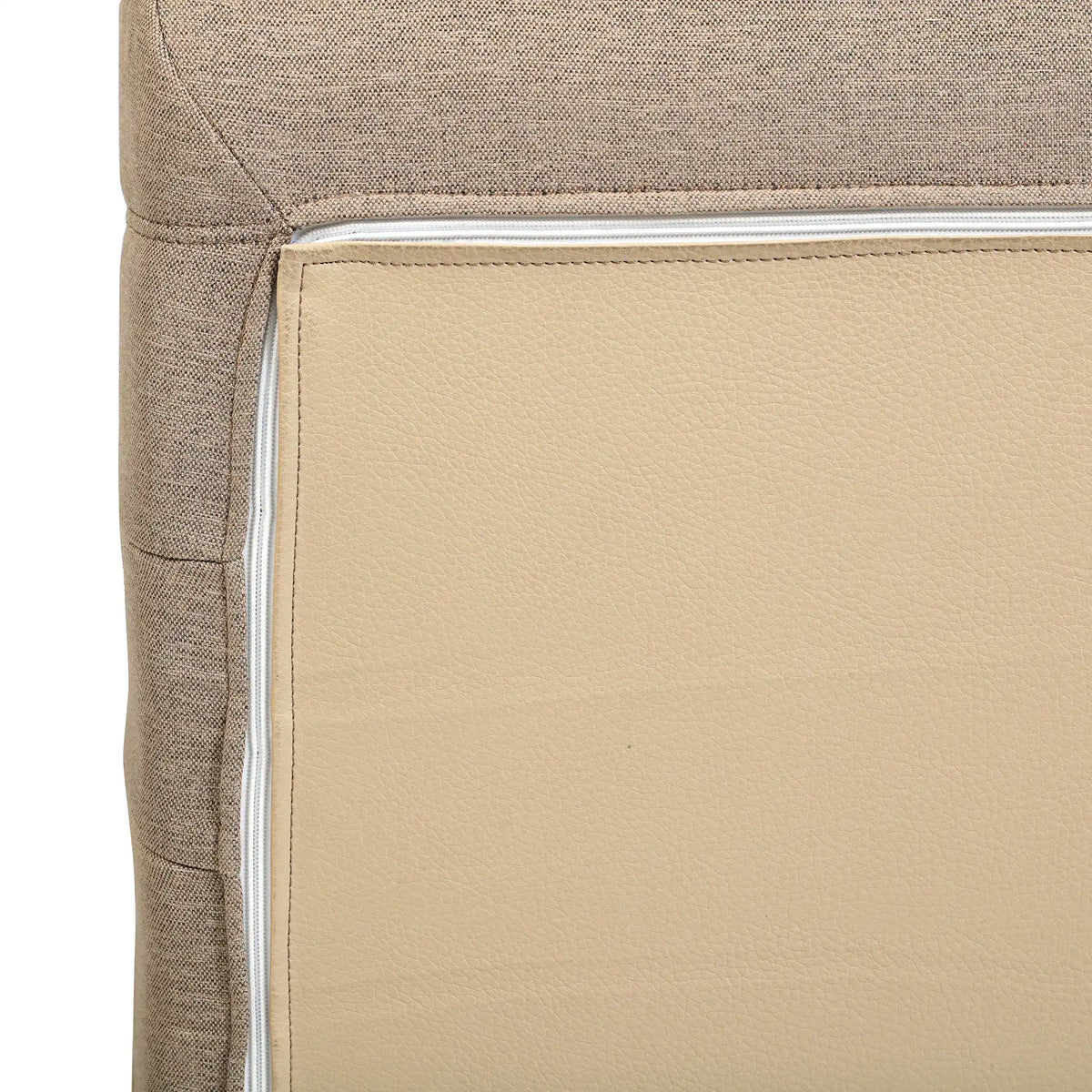 Brown compressed foam sofa armrest and back cushion with smooth piping edge