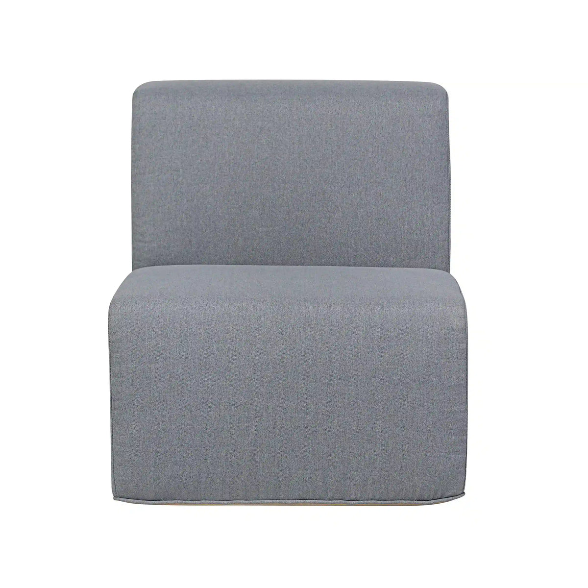 Gray outdoor sectional sofa with tall backrest and thick seat cushion