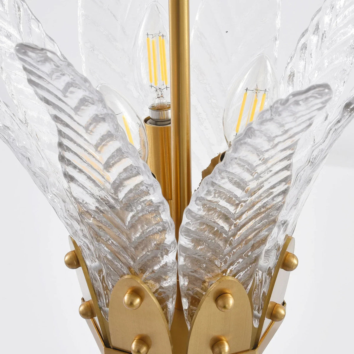 Parrot Uncle 17-Inch Vito 3-Light Feather-Shaped Island Pendant Light (D3014)