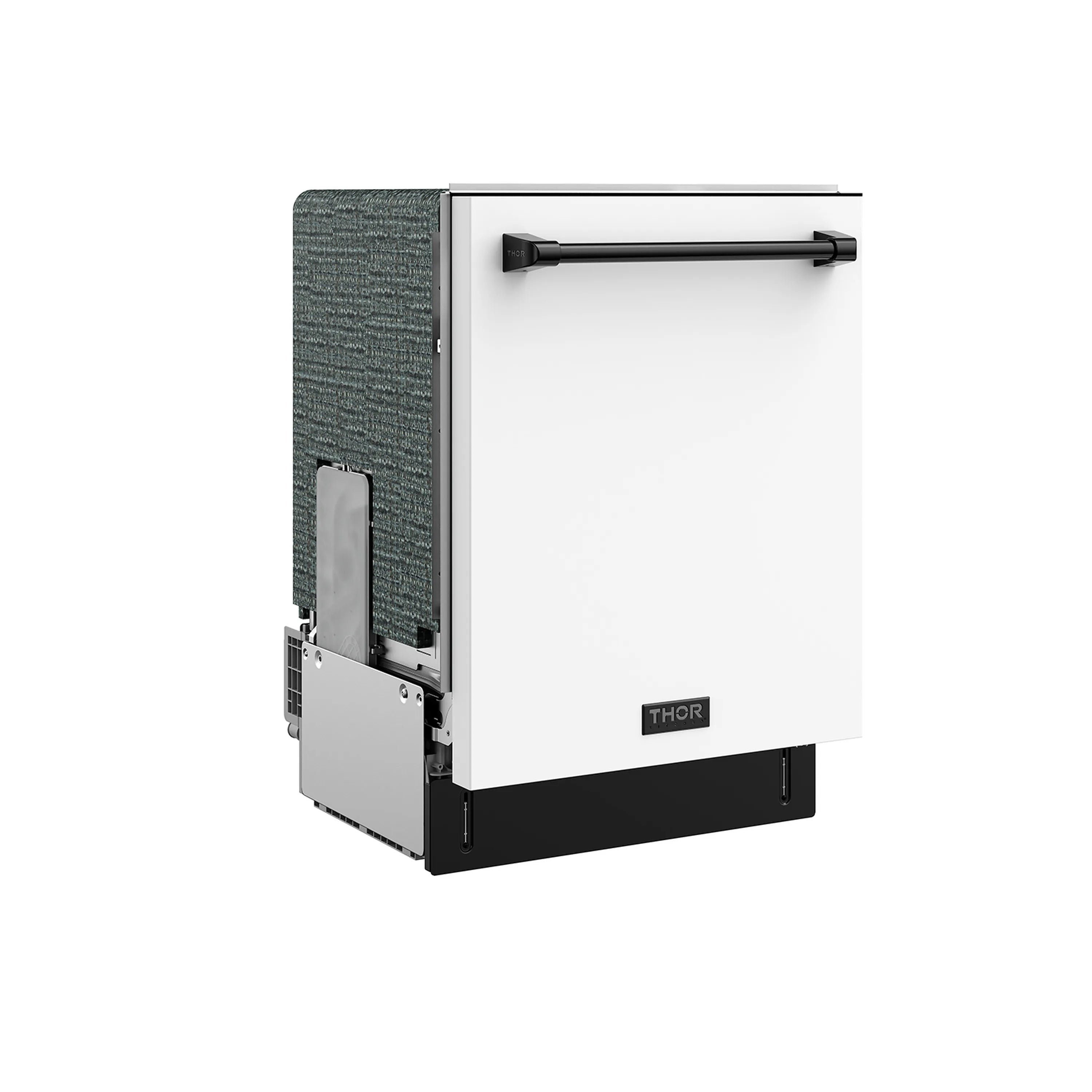 Gordon Ramsay by Thor Kitchen 24-Inch Dishwasher in White with Black Trim (DW24X8BAW-BLK)