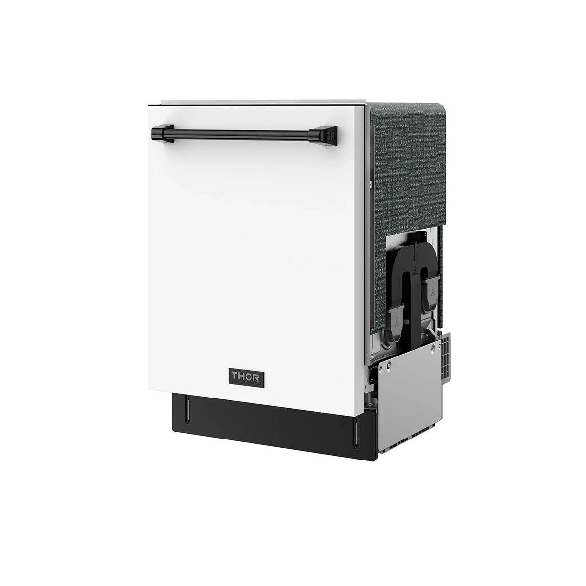 Gordon Ramsay by Thor Kitchen 24-Inch Dishwasher in White with Black Trim (DW24X8BAW-BLK)