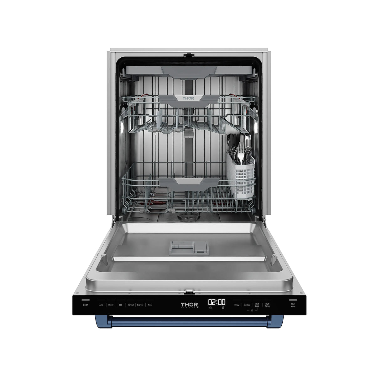 Gordon Ramsay by Thor Kitchen 24-Inch Dishwasher in White with Navy Blue Trim (DW24X8BAW-BLU)