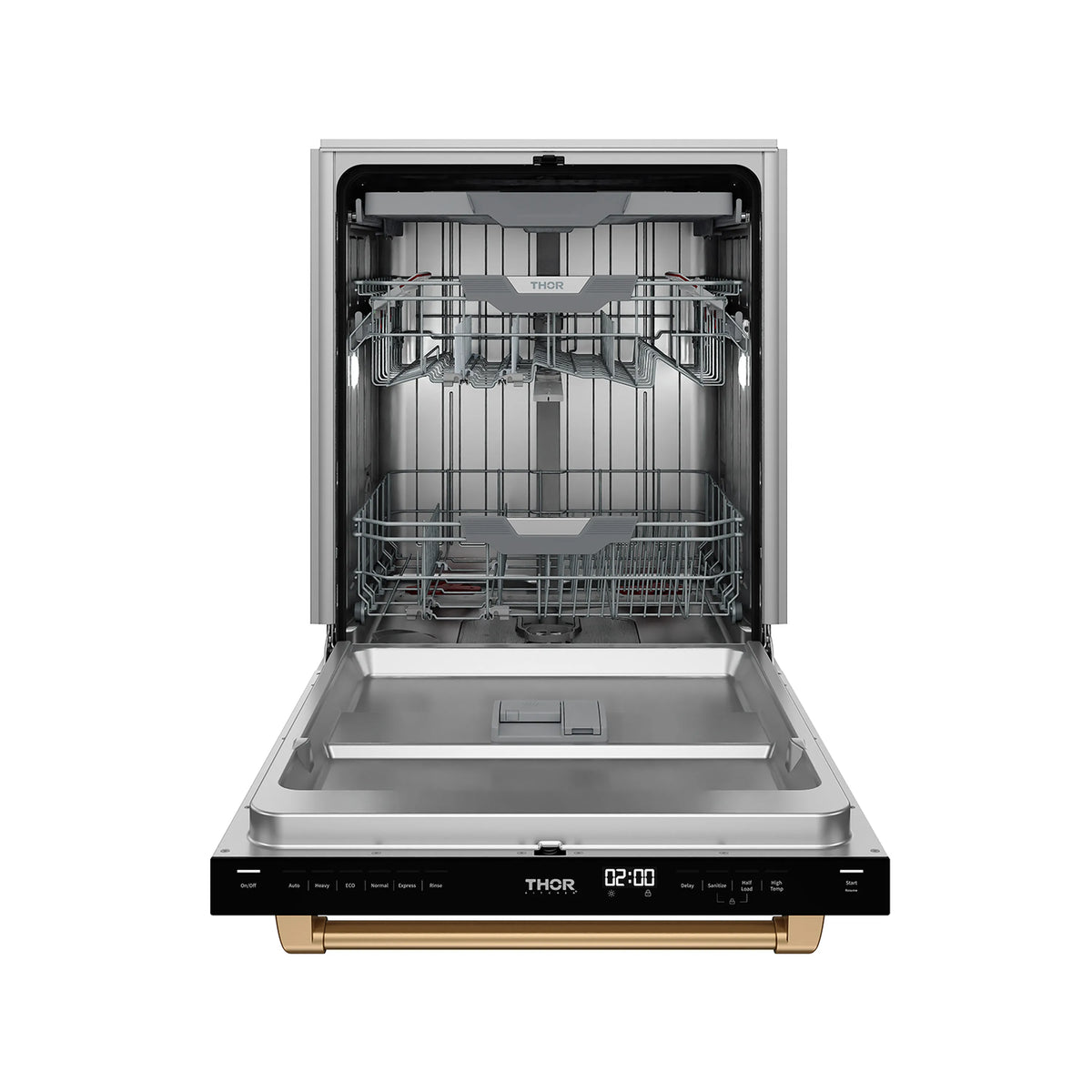 Gordon Ramsay by Thor Kitchen 24-Inch Dishwasher in White with Bronze Trim (DW24X8BAW-BRZ)