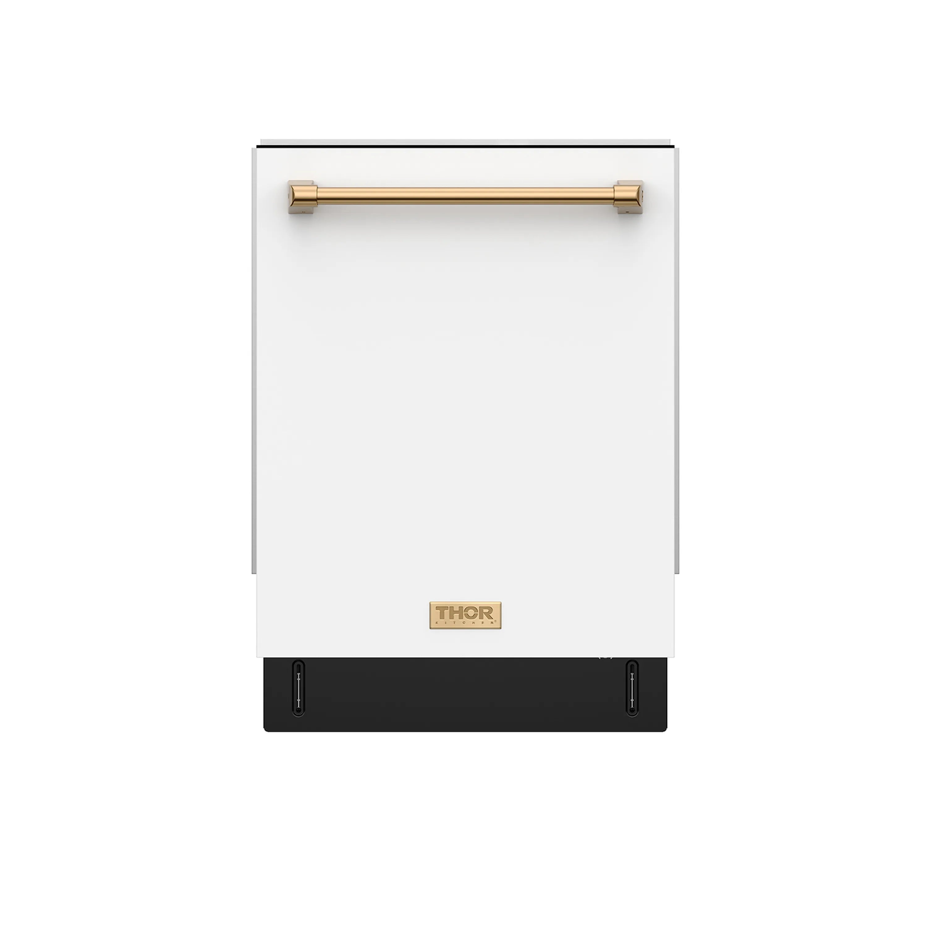 Gordon Ramsay by Thor Kitchen 24-Inch Dishwasher in White with Bronze Trim (DW24X8BAW-BRZ)