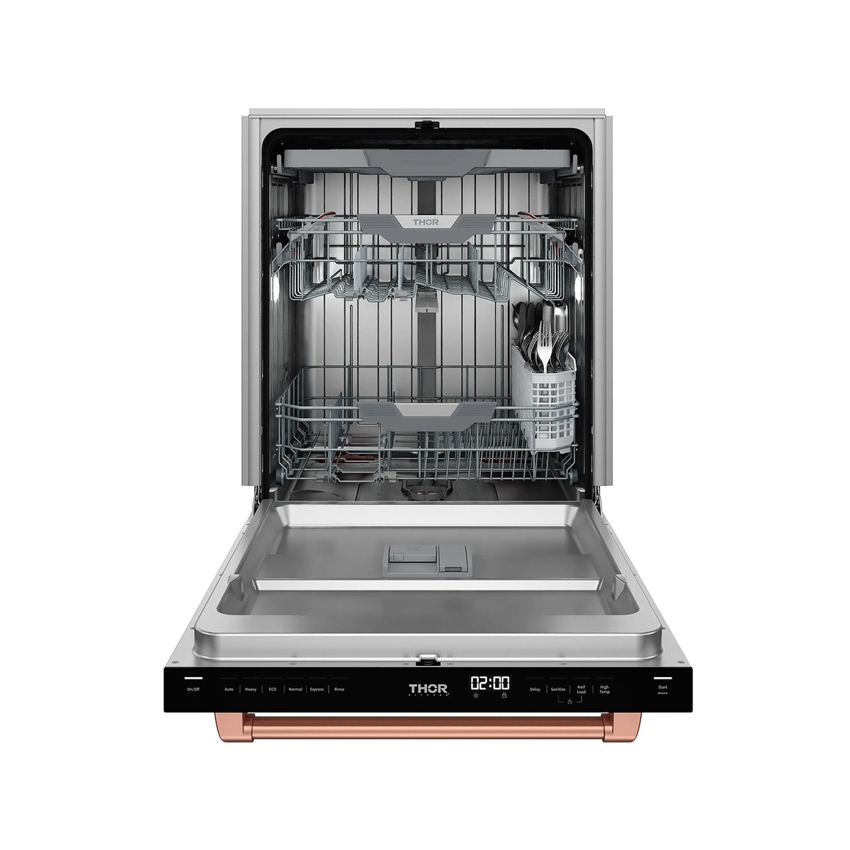 Gordon Ramsay by Thor Kitchen 24-Inch Dishwasher in White with Rose Gold Trim (DW24X8BAW-RSG)