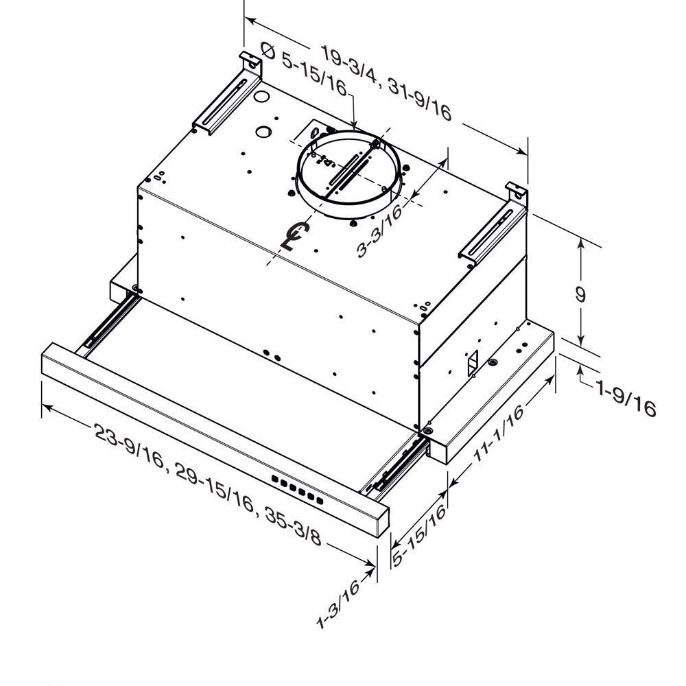 Broan-NuTone Elite 30-Inch 400 CFM Slide-Out Under Cabinet Range Hood in Stainless Steel (EBS1304SS)