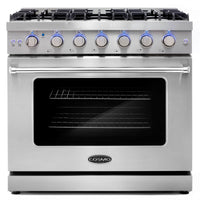 Cosmo 36-Inch 6.0 Cu. Ft. Gas Range in Stainless Steel (COS-EPGR366)